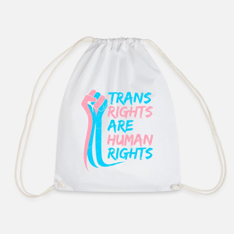 Trans Rights are Human rights Trans LGBT Pride - Turnbeutel - Weiß