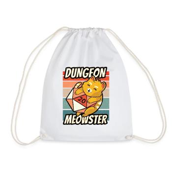 Dungeon Meowster Shirt pour RPG Gamer - Sac de sport léger - blanc - Devant