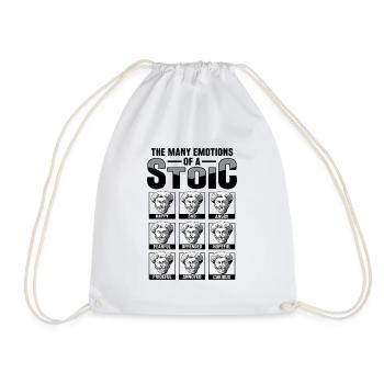 Stoic philosopher Marcus Aurelius Stoic - Drawstring Bag - white - Front