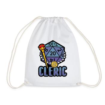 Fantasy Rpg RPG Shirt for Cleric RPG Gamer - Drawstring Bag - white - Front