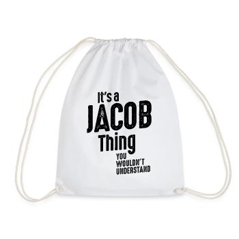 C’est un drôle d’anniversaire personnalisé Jacob Thing - Sac de sport léger - blanc - Devant