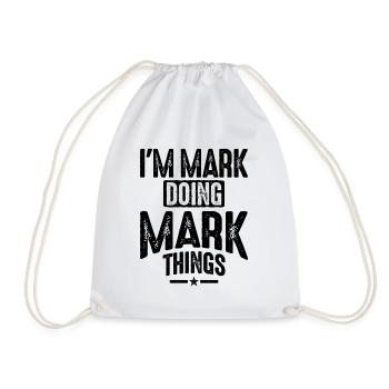 Marque de nom personnalisée Mens Funny - Sac de sport léger - blanc - Devant