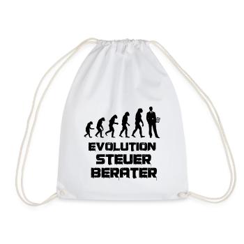 Steuerberater Evolution Primaten zum Steuerberater - Turnbeutel - Weiß - Vorne