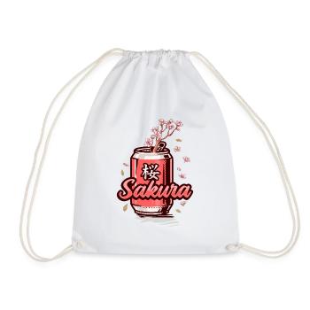 Japanese Sakura Cherry Blossom Can Cherry Tree - Drawstring Bag - white - Front