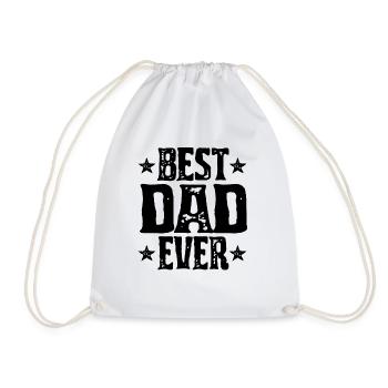 Mens Best Dad Ever Funny Sarcastic Father - Drawstring Bag - white - Front