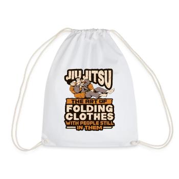 Funny Jiu Jitsu Jiu Jitsu Fighter - Drawstring Bag - white - Front