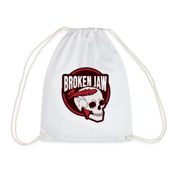 Mâchoire cassée - Sac de sport léger - blanc - Devant