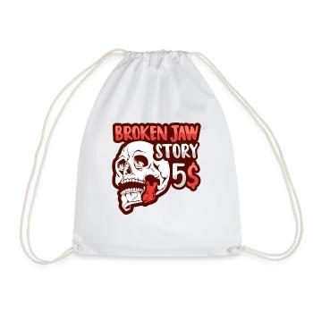 Broken jaw fracture - Drawstring Bag - white - Front