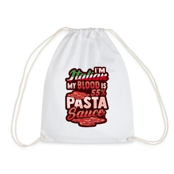 Italian Food Pasta Sauce Italy Lovers - Drawstring Bag - white - Front
