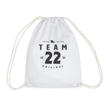 22nd Birthday Team 22 Years Old - Drawstring Bag - white - Front