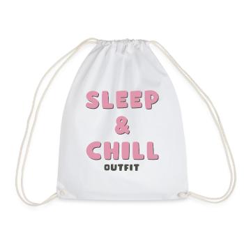 Schlaf und Chill Outfit - Turnbeutel - Weiß - Vorne