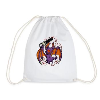 Monster Animals - Chauve-souris tronçonneuse - Sac de sport léger - blanc - Devant