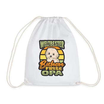 Weltbester Bichon Frise Opa - Turnbeutel - Weiß - Vorne