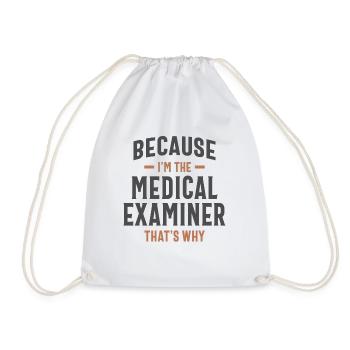 Medical Examiner Job Occupation - Drawstring Bag - white - Front