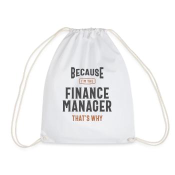 Finance Manager Job Occupation - Drawstring Bag - white - Front