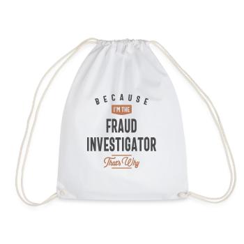 Fraud Investigator Job Occupation - Drawstring Bag - white - Front