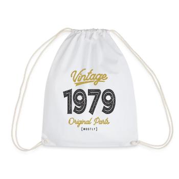 Vintage 1979 Pièces d’origine - 43ème anniversaire Rétro - Sac de sport léger - blanc - Devant
