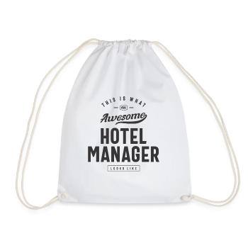 Funny Awesome Hotel Manager Job Beruf - Turnbeutel - Weiß - Vorne