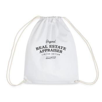 Real Estate Appraiser Funny Job Title Profession - Drawstring Bag - white - Front