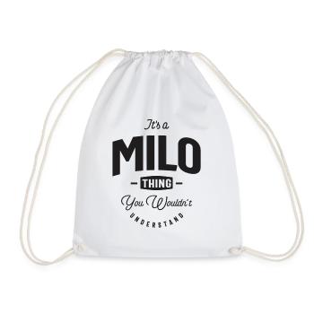 Es ist ein Milo Thing Personalisierter Name - Turnbeutel - Weiß - Vorne