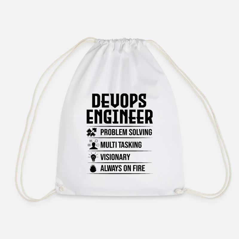 Devops Sys-Admin Entwickler - Turnbeutel - Weiß