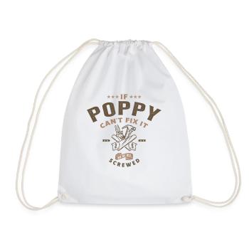 Pop-Pop Knows Everything - Drawstring Bag - white - Front