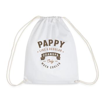 Pappy Like a Regular Grandpa Only Much Cooler - Drawstring Bag - white - Front