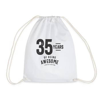 35 Jahre Awesome 35. Geburtstag - Turnbeutel - Weiß - Vorne
