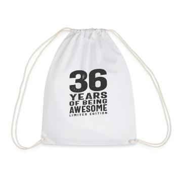36 Jahre Awesome 36. Geburtstag - Turnbeutel - Weiß - Vorne