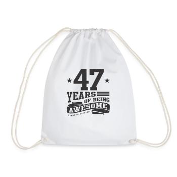 47 Jahre Awesome 47. Geburtstag - Turnbeutel - Weiß - Vorne