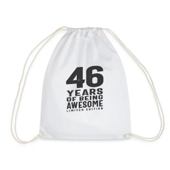 46 Jahre Awesome 46. Geburtstag - Turnbeutel - Weiß - Vorne