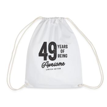 49 Jahre Awesome 49. Geburtstag - Turnbeutel - Weiß - Vorne