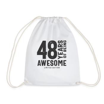 48 Jahre Awesome 48. Geburtstag - Turnbeutel - Weiß - Vorne