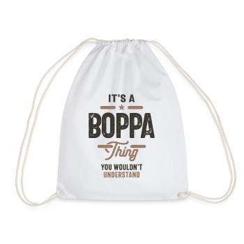Mens It's a Boppa Thing Funny Dad Grandpa - Drawstring Bag - white - Front