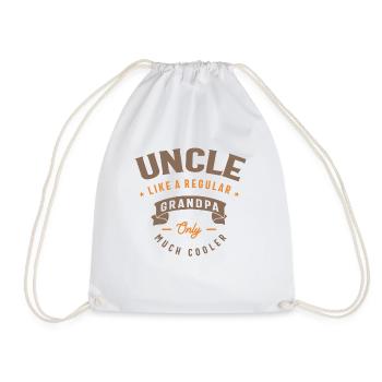 Uncle Like a Regular Grandpa Only Much Cooler - Drawstring Bag - white - Front