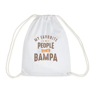 My Favorite People Call Me Bampa - Drawstring Bag - white - Front