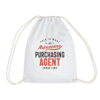 Funny Awesome Purchasing Agent Job Occupation - Drawstring Bag - white - Front