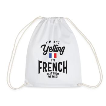 Je ne crie pas que je suis Français drôle Français fierté - Sac de sport léger - blanc - Devant