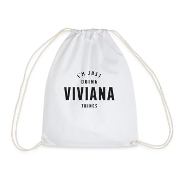 Je fais juste Viviana Things Nom personnalisé - Sac de sport léger - blanc - Devant