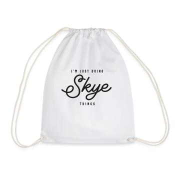 Je fais juste Skye Things Nom personnalisé - Sac de sport léger - blanc - Devant