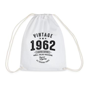 Millésime né en 1962 - 60e anniversaire - Sac de sport léger - blanc - Devant