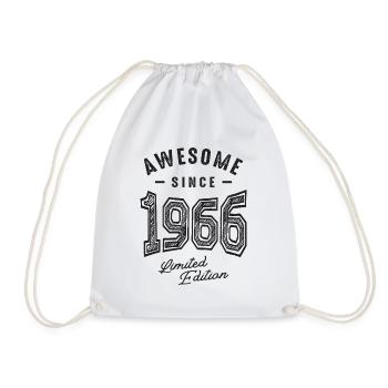 Awesome Since 1966 - 56th Birthday - Drawstring Bag - white - Front