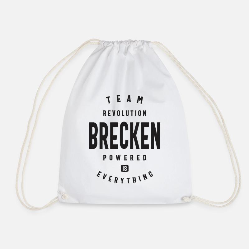 Team Revolution Brecken Personalisierter Name - Turnbeutel - Weiß