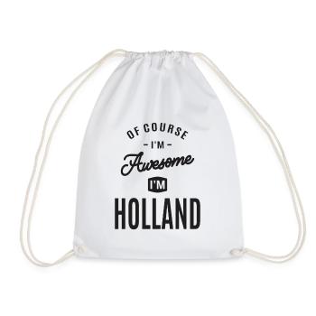 Holland Personalisierter Name - Turnbeutel - Weiß - Vorne