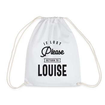 Louise Personalisierter Name - Turnbeutel - Weiß - Vorne