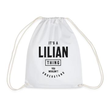 Lilian Nom personnalisé - Sac de sport léger - blanc - Devant