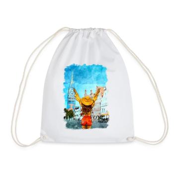 Lüneburg Illustration Frau Altstadt - Sac de sport léger - blanc - Devant