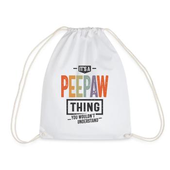 Mens It's a Peepaw Thing Funny Dad Opa - Turnbeutel - Weiß - Vorne
