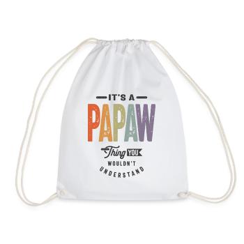 Hommes C’est un truc de papa drôle Papa Grand-père - Sac de sport léger - blanc - Devant