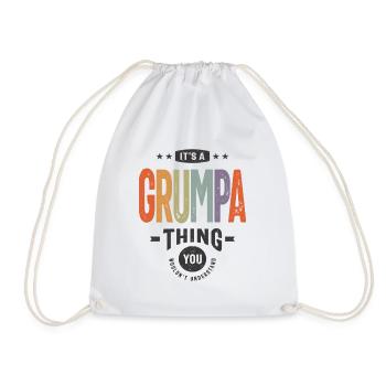 Mens c’est un truc de grumpa drôle papa grand-père - Sac de sport léger - blanc - Devant
